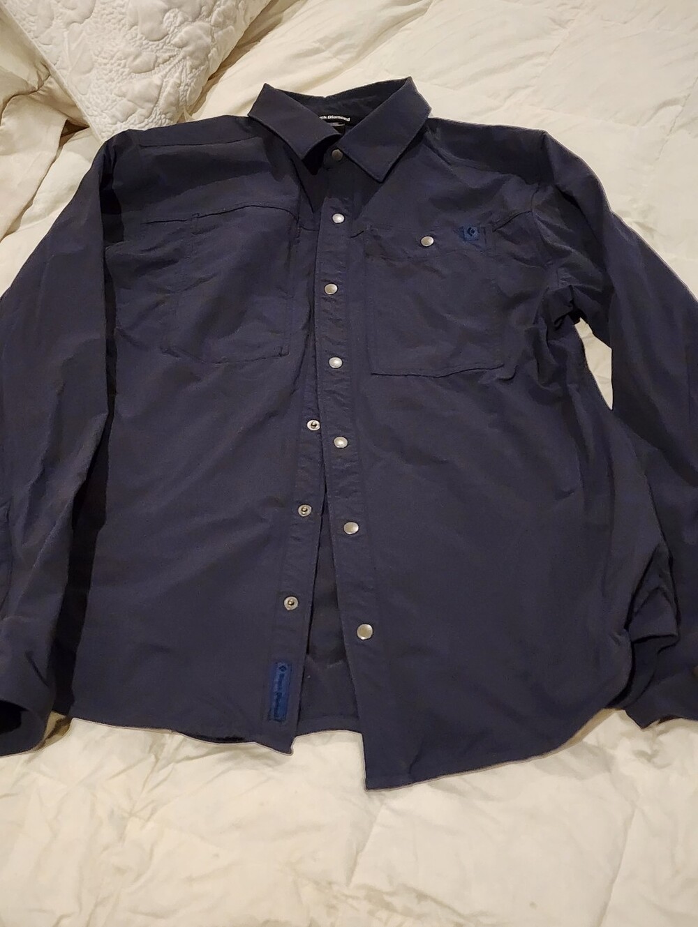 Mens Med Black Diamond Equipment Button Up Long Sleeve Hiking Shirt